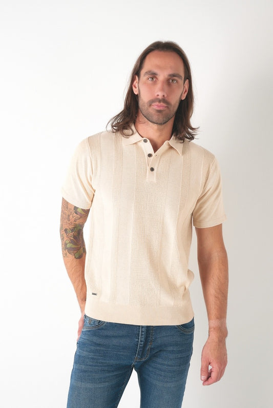 Polo en maille rayures Homme