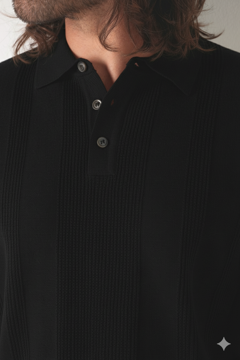 Polo en maille rayures Homme